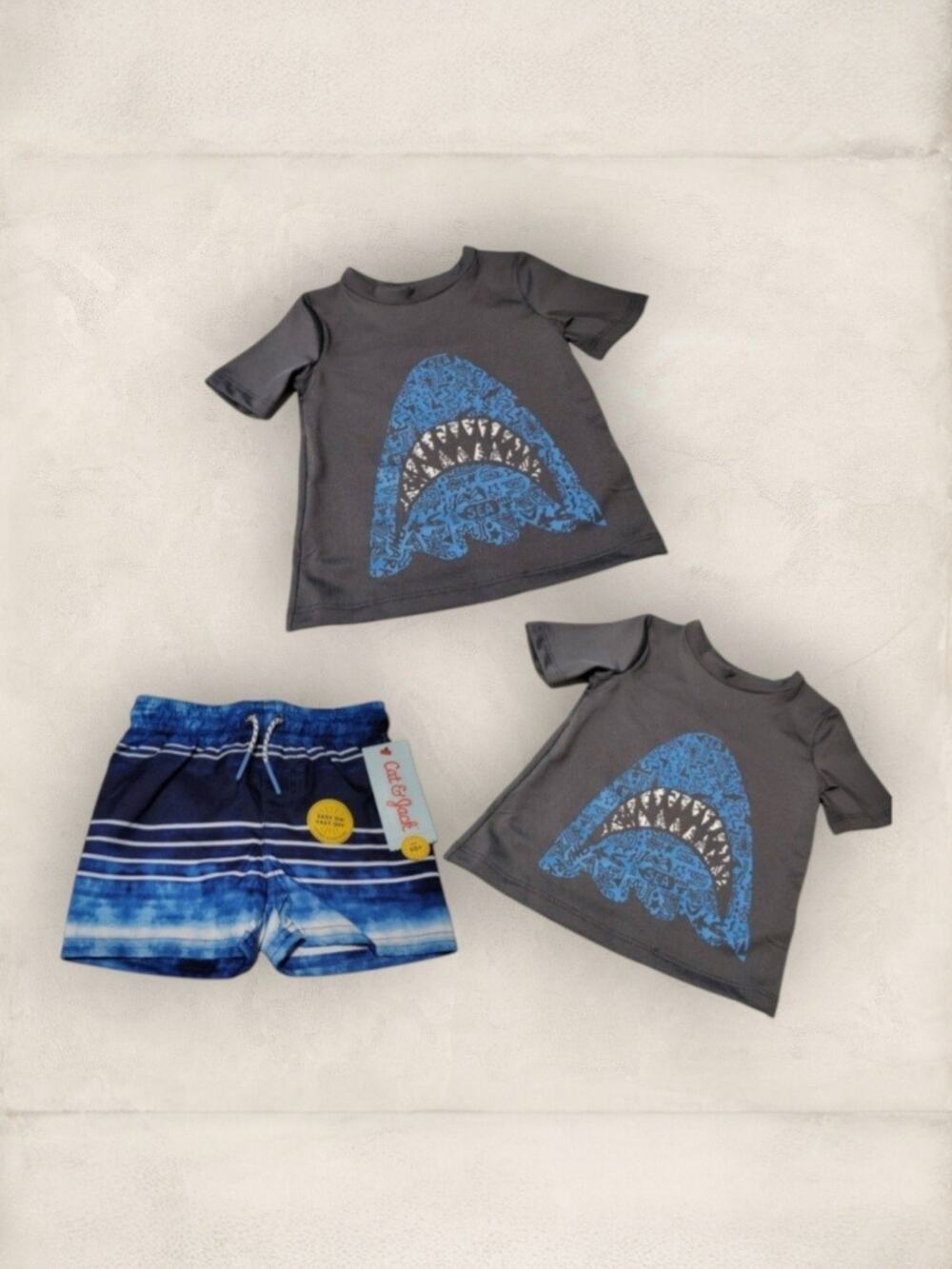 Cat & Jack 3 Piece Bundle Swimwear 12M